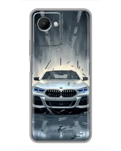 Чехол для Realme C30s с картинкой «BMW в свете фар»