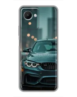 Чехол для Realme C30s с картинкой «BMW в огнях города»