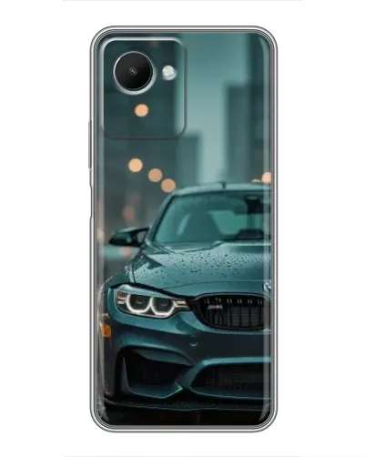 Чехол для Realme C30s с картинкой «BMW в огнях города»