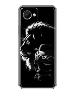 Чехол для Realme C30s с картинкой «BMW и лев»