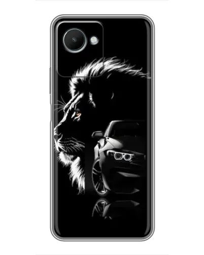 Чехол для Realme C30s с картинкой «BMW и лев»