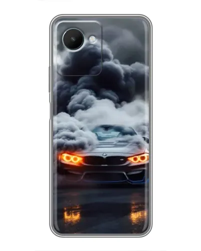 Чехол для Realme C30s с картинкой «BMW в дыму»