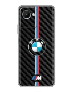 Чехол для Realme C30s с картинкой «Эмблема BMW и карбон»