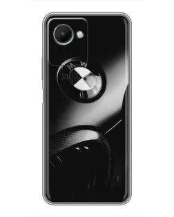 Чехол для Realme C30s с картинкой «Эмблема BMW — макро»