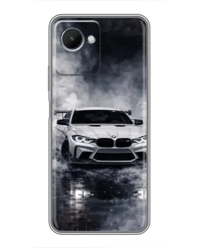 Чехол для Realme C30s с картинкой «BMW сквозь туман»