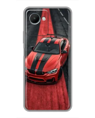 Чехол для Realme C30s с картинкой «BMW на красной дорожке»