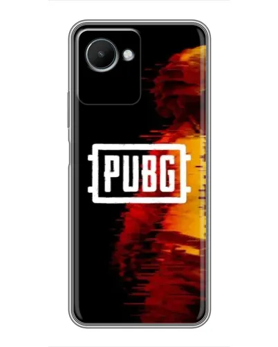 Чехол для Realme C30s с картинкой «Яркий логотип PUBG»