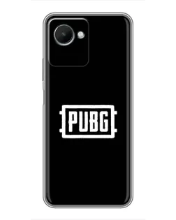 Чехол для Realme C30s с картинкой «Лого BMW — металлический блеск»