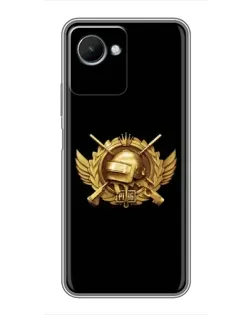 Чехол для Realme C30s с картинкой «PUBG — оранжевый градиент»
