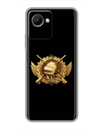 Чехол для Realme C30s с картинкой «PUBG — оранжевый градиент»