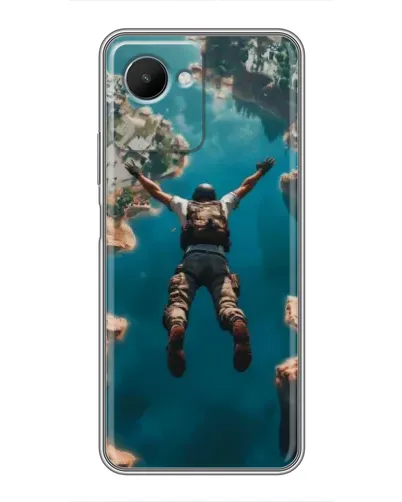 Чехол для Realme C30s с картинкой «PUBG — свободное падение»
