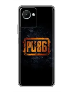 Чехол для Realme C30s с картинкой «PUBG — золотой логотип»