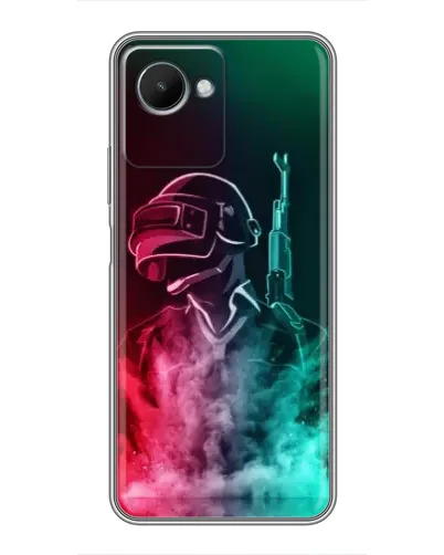 Чехол для Realme C30s с картинкой «PUBG — огненный воин»