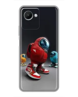 Чехол для Realme C30s с картинкой «Among Us — 3D стиль»