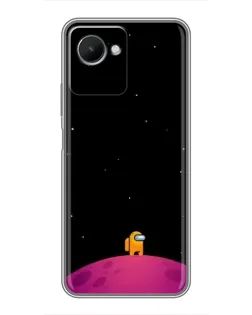 Чехол для Realme C30s с картинкой «Одинокий герой на планете»