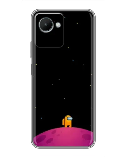 Чехол для Realme C30s с картинкой «Одинокий герой на планете»