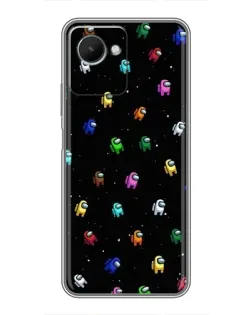 Чехол для Realme C30s с картинкой «Экипаж Among Us»