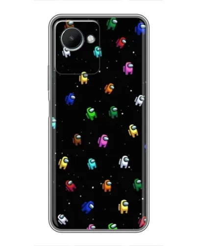 Чехол для Realme C30s с картинкой «Экипаж Among Us»