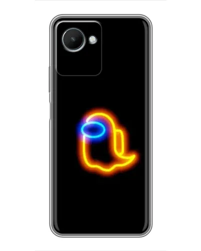 Чехол для Realme C30s с картинкой «Among Us неоновое сияние»