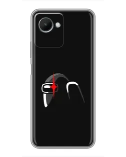 Чехол для Realme C30s с картинкой «Among Us шлем»