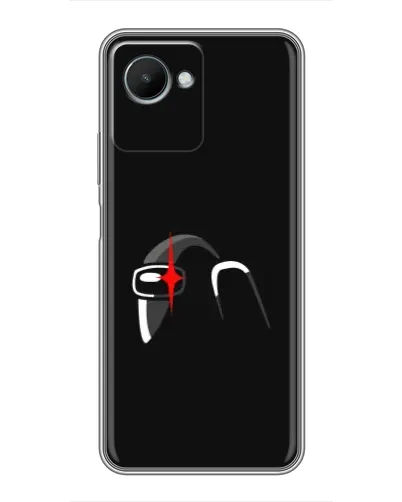 Чехол для Realme C30s с картинкой «Among Us шлем»
