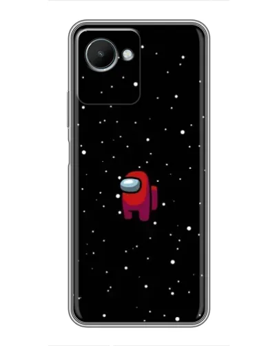 Чехол для Realme C30s с картинкой «Красный Among Us»