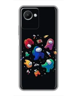 Чехол для Realme C30s с картинкой «Among Us космос»