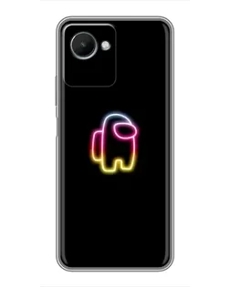 Чехол для Realme C30s с картинкой «Among Us градиент»