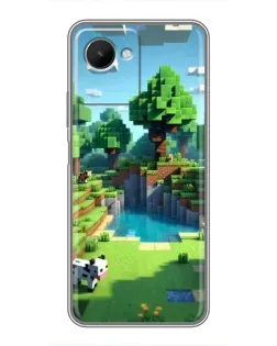 Чехол для Realme C30s с картинкой «Minecraft летний день»