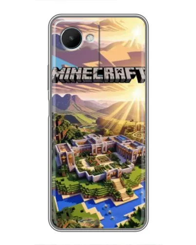 Чехол для Realme C30s с картинкой «Minecraft панорама»
