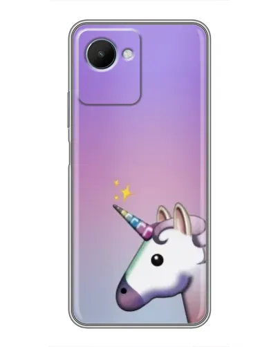 Чехол для Realme C30s с картинкой «Единорог градиент»