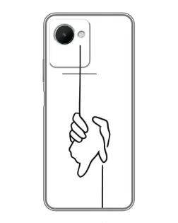 Чехол для Realme C30s с картинкой «Рука держит»