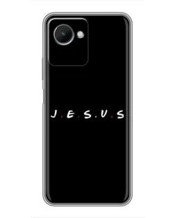 Чехол для Realme C30s с картинкой «Точки веры J.E.S.U.S.»