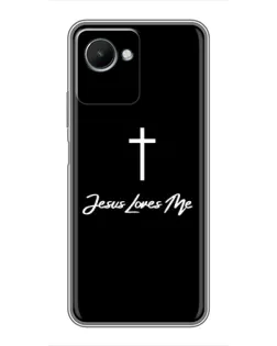 Чехол для Realme C30s с картинкой «Иисус любит тебя»