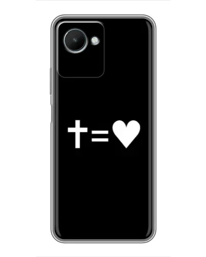 Чехол для Realme C30s с картинкой «Крест и Сердце» Чехол для Realme C30s с картинкой «Крест и Сердце»