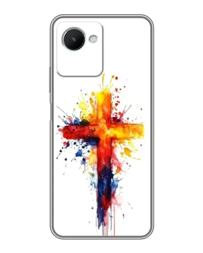 Чехол для Realme C30s с картинкой «Акварельный крест» Чехол для Realme C30s с картинкой «Акварельный крест»
