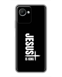 Чехол для Realme C30s с картинкой «Вертикаль веры Jesus»