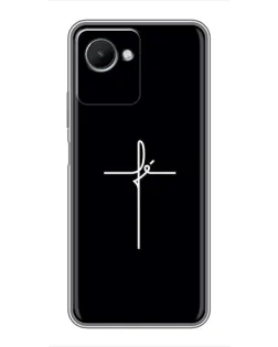Чехол для Realme C30s с картинкой «Тонкий крест»