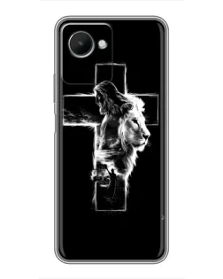 Чехол для Realme C30s с картинкой «Сияющий крест Jesus»