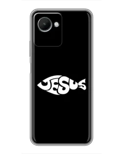 Чехол для Realme C30s с картинкой «Рыба Jesus»