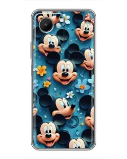Чехол для Realme C30s с картинкой «Паттерн Микки и Минни»