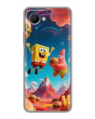 Чехол для Realme C30s с картинкой «Космический фастфуд»