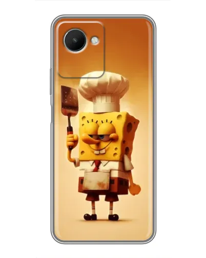 Чехол для Realme C30s с картинкой «Губка Боб повар»