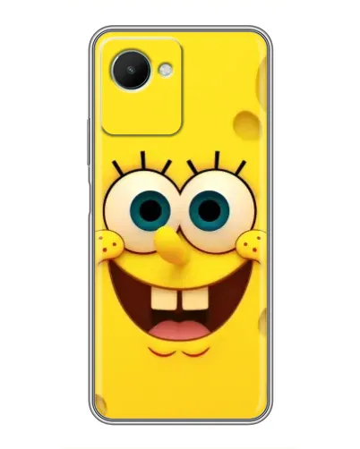 Чехол для Realme C30s с картинкой «Губка Боб улыбка»