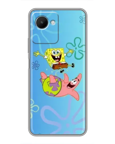 Чехол для Realme C30s с картинкой «Спанч Боб и Патрик»