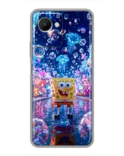 Чехол для Realme C30s с картинкой «Неоновый океан»