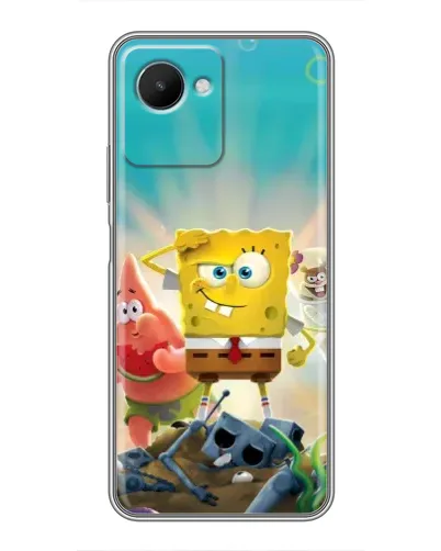 Чехол для Realme C30s с картинкой «Спанч Боб победитель»