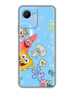 Чехол для Realme C30s с картинкой «Веселые пузырьки»