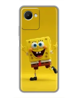 Чехол для Realme C30s с картинкой «Позитивный Губка Боб»