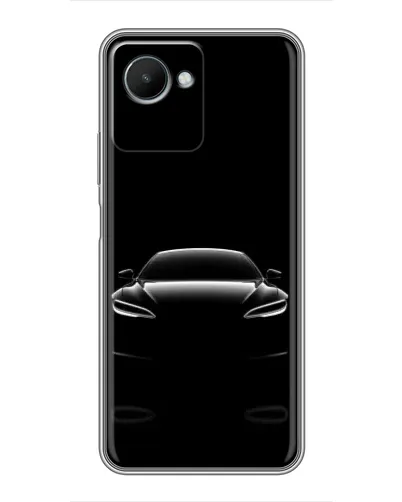 Чехол для Realme C30s с картинкой «Силуэт Tesla Night»